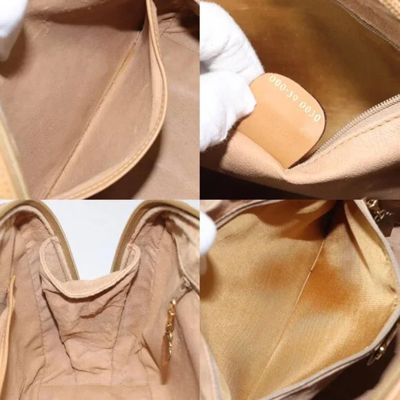 GUCCI Micro GG Supreme Hand Bag PVC Beige Gold 000 39 0030 Auth BA2146 - Picture 12 of 14